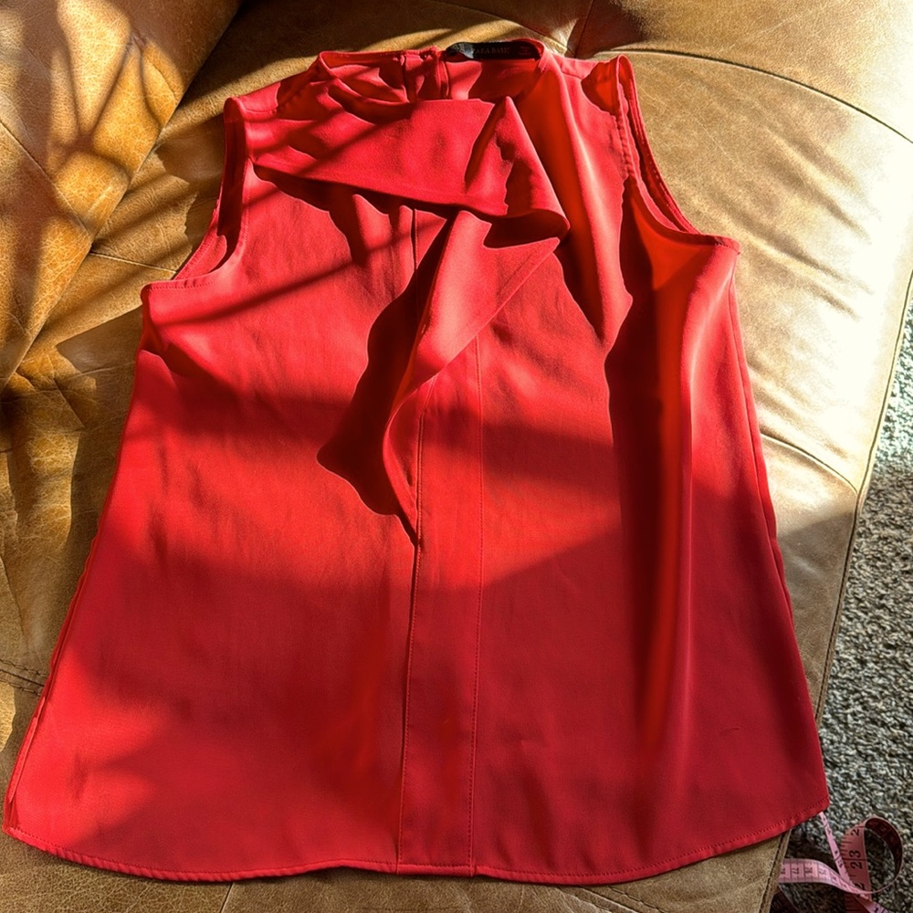 Zara red SS top